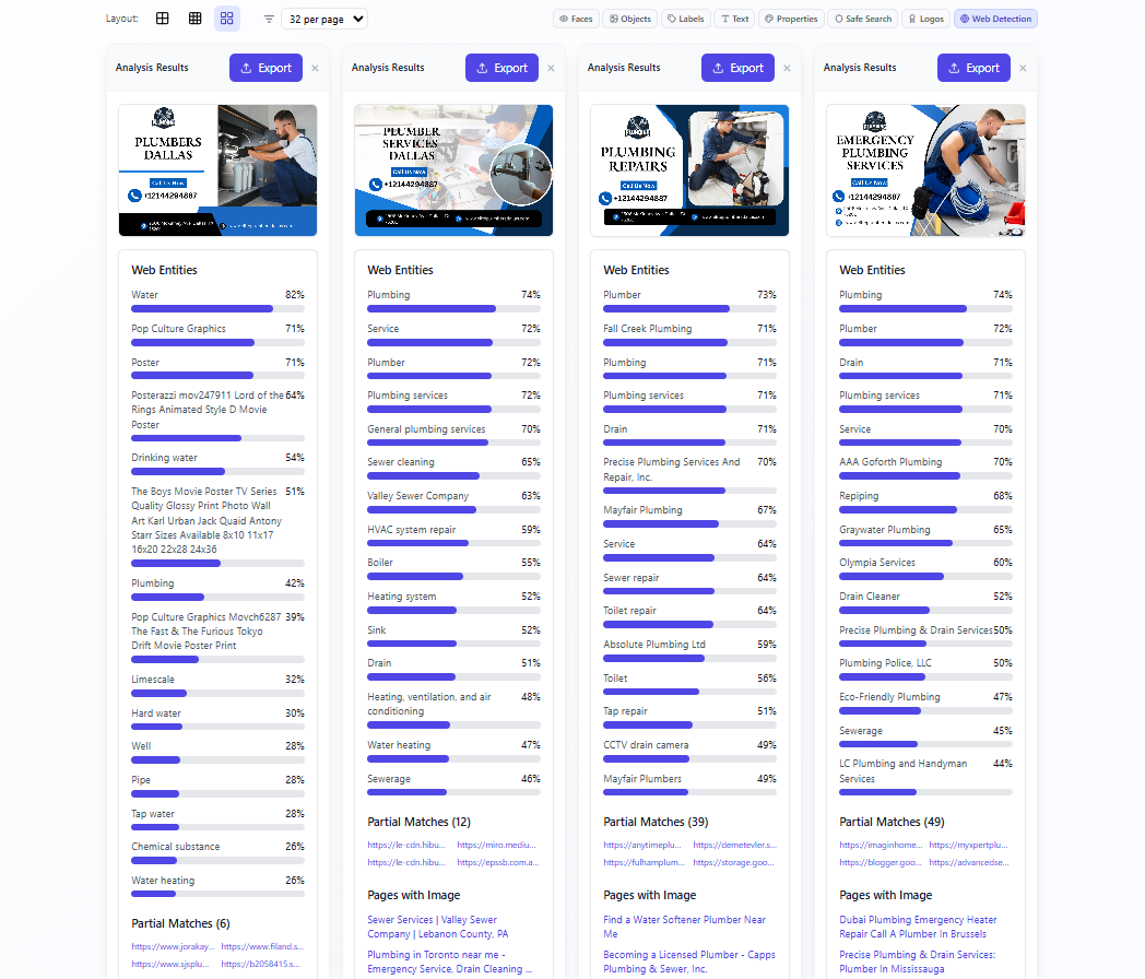 Web Detection - Plumbing